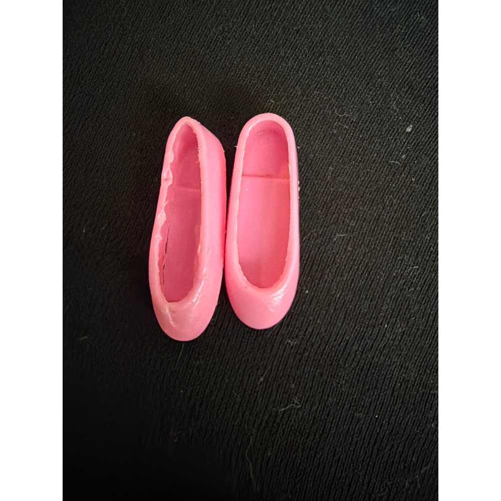 Vintage Barbie Pink Ballet Flats Doll Shoes Slip‎ On Accessories Pair